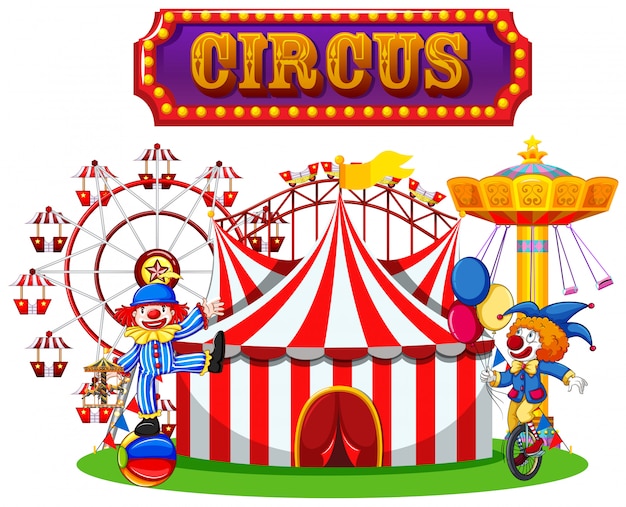 Zirkus und clown performance