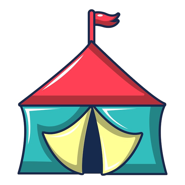 Vektor zirkuszelt-symbol cartoon-illustration des zirkuszelt-vektorsymbols für webdesign
