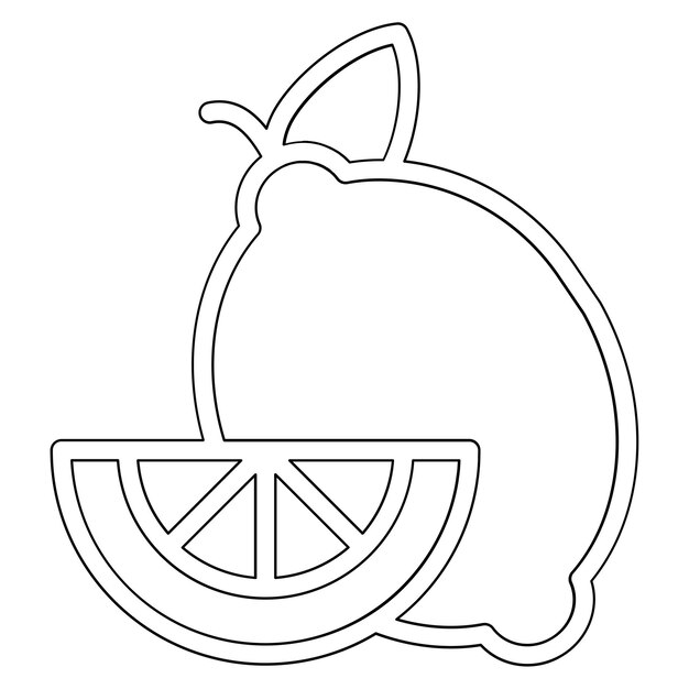 Vektor zitronen-vektor-symbol-illustration von obst- und gemüsesymbolen