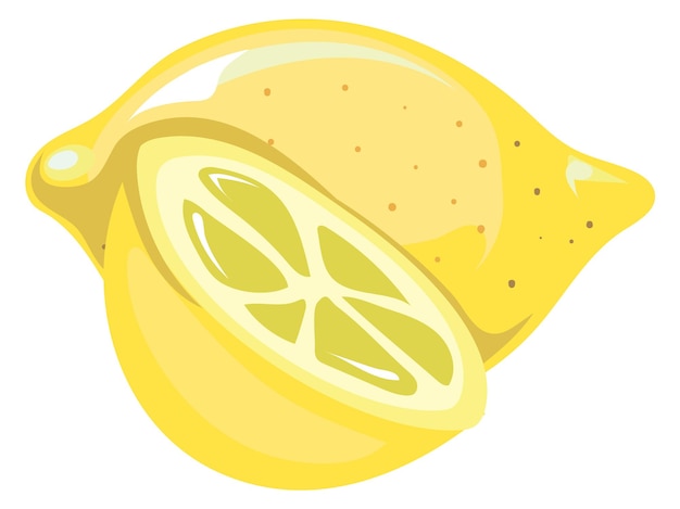 Zitronensymbol Cartoon-Zitrusfrüchte Reife gelbe Früchte