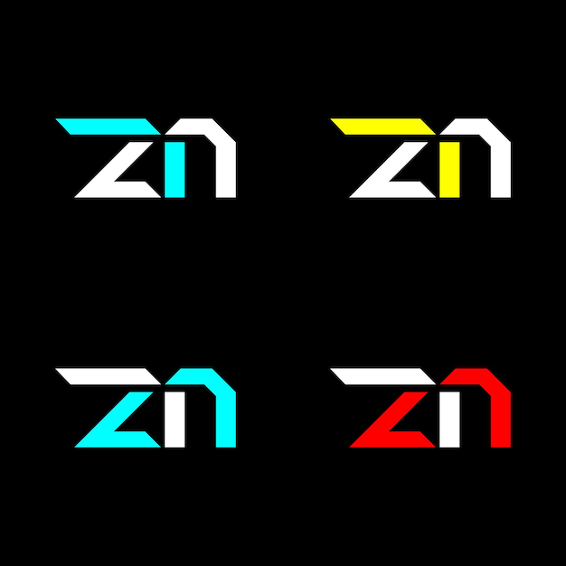 ZN minimales Buchstaben-Logo-Design