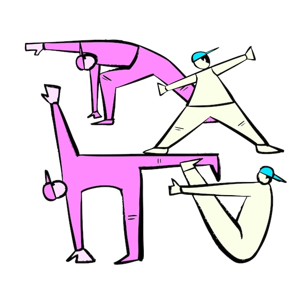 Zoga sportliche Illustration Charakter Hintergrund