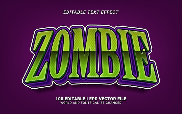 Zombie-bearbeitbarer Texteffekt