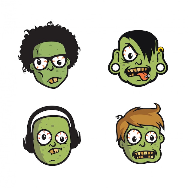 Vektor zombie head illustration