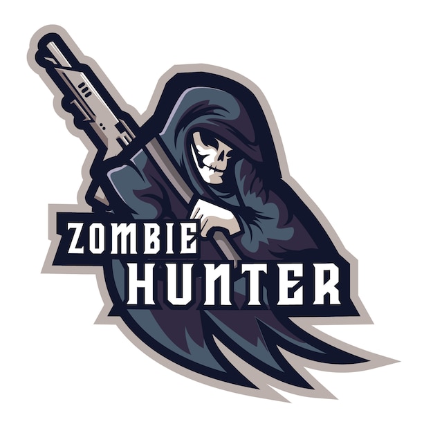 Zombie hunter e sports logo