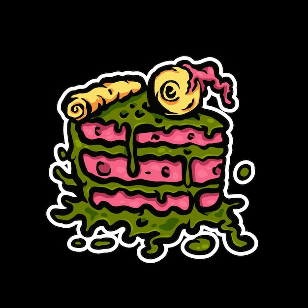 Zombie-kuchen-illustration