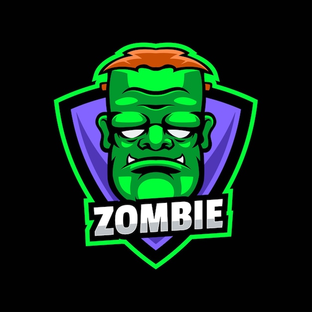 Zombie-maskottchen-logo-vorlage