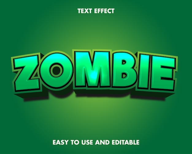 Zombie-Texteffekt. Bearbeitbarer Schrifteffekt.