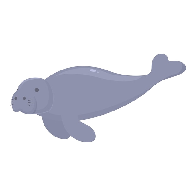 Vektor zoo-marine-symbol-cartoon-vektor meeres-dugong wildes säugetier