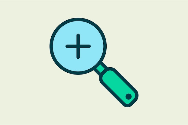 Zoom In icon icon related to UI elements suitable for web site app user interfaceselement printable etc flat line icon style simple vector design editable