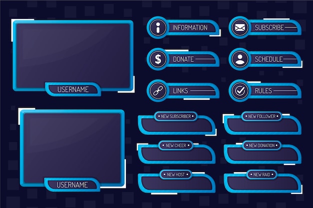 Vektor zuckende stream-panels