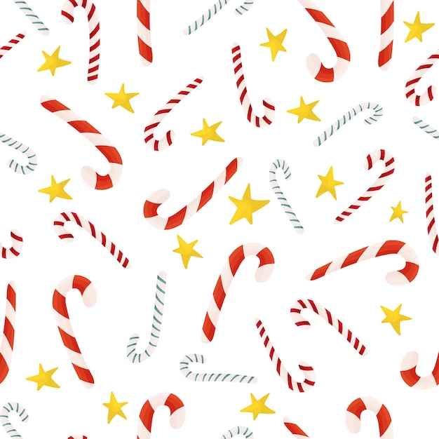 Zuckerstangen Vektor Musterdesign Weihnachtsdesign