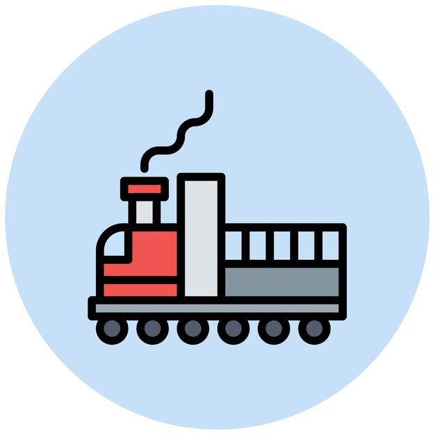 Zug-Icon-Vektorbild kann für die Eisenbahn verwendet werden