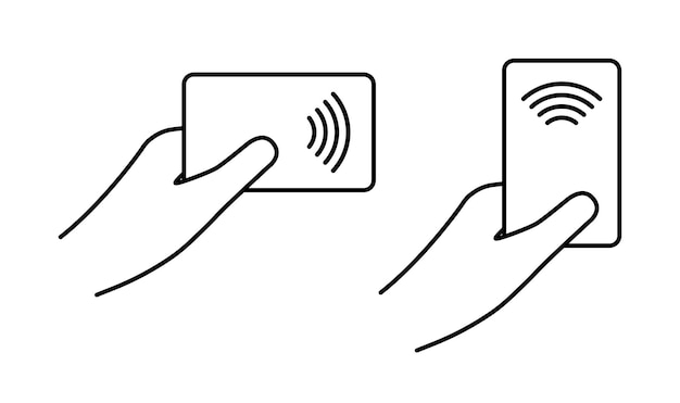 Vektor zugangskontrolle zugangskartenleser wireless rfid nfc vector stock illustration