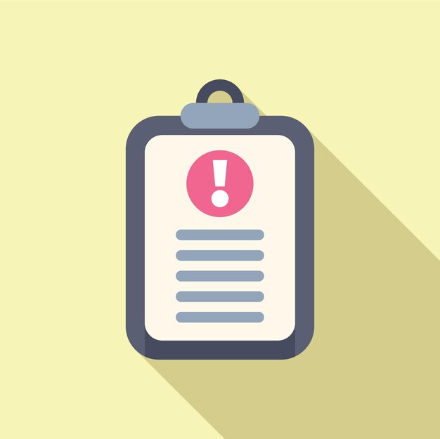 Zugriff auf das Clipboard-Symbol ist ein flacher Vektor, bei dem nach Regeln gesucht wird.