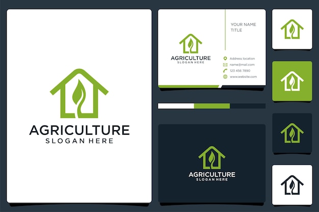 Zuhause landwirtschaft abstraktes logo-design