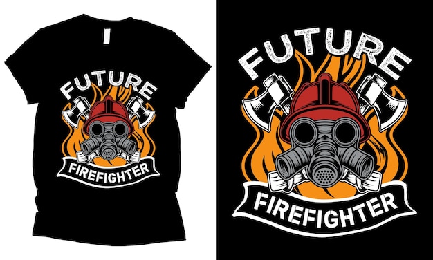 Vektor zukünftiges feuerwehrmann-t-shirt-design für kinder