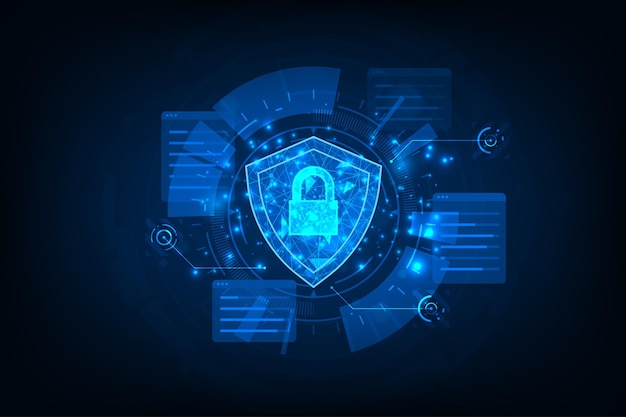 Zukunftssicherheit Online-Verbindung Netzwerkkonzept Cybersicherheitskonzept