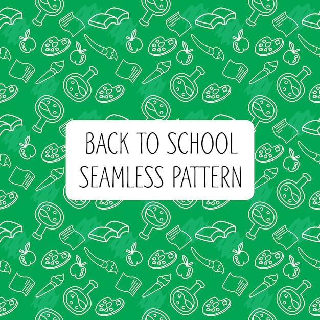 Zurück zu schule seamless pattern