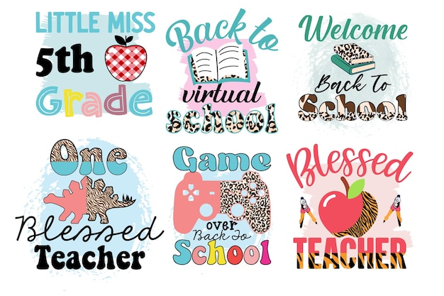 Zurück zu Schule und Pi-Tag SVG-Sublimationsdesign.