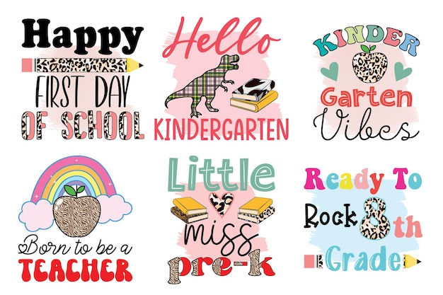 Zurück zu Schule und Pi-Tag SVG-Sublimationsdesign.