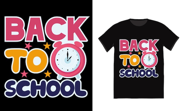 Zurück zum schul-t-shirt-design