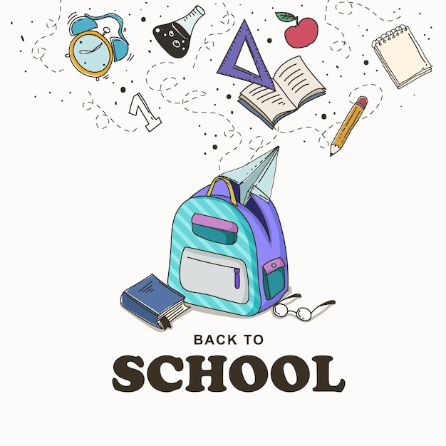 Zurück zur Schule-Banner-Vorlage