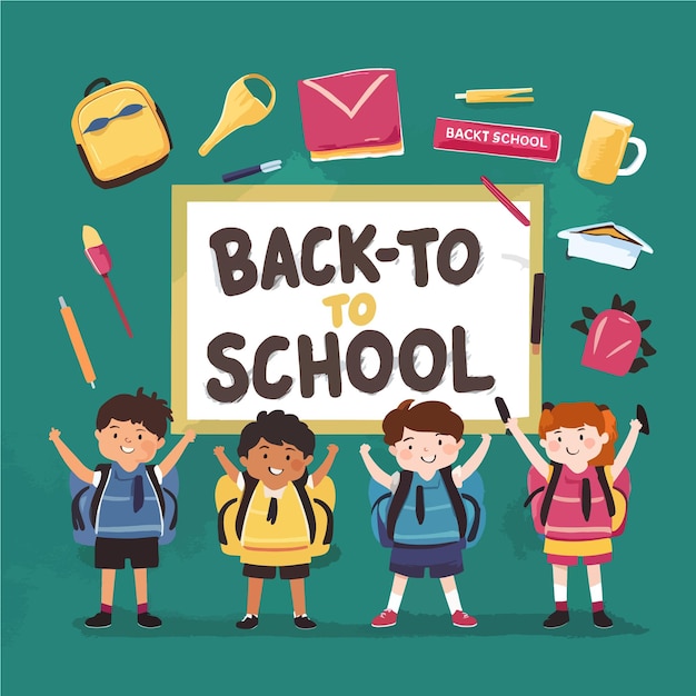 Zurück zur Schule Illustration