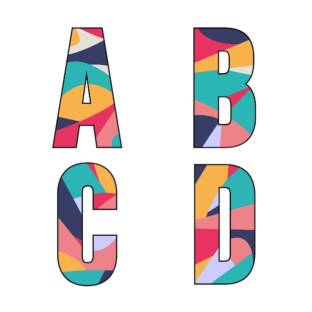 Zusammenfassung des farbigen alphabets 1