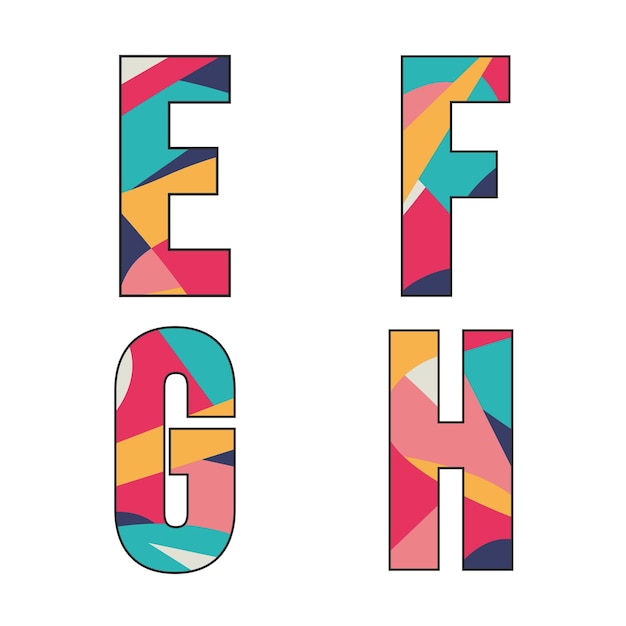 Zusammenfassung des farbigen Alphabets 2