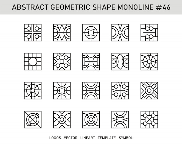 Zusammenfassung geometrische ikonen sammlung