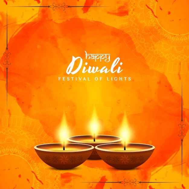 Zusammenfassung happy diwali dekorativen hintergrund