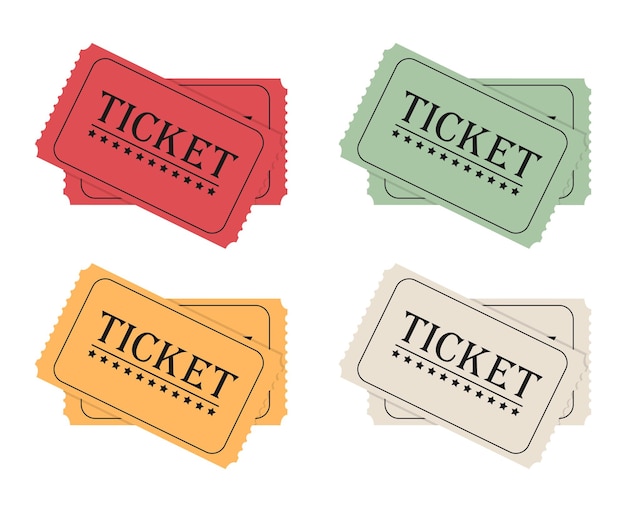 Zwei abstrakte Ticketvorlagen in Pastellfarben