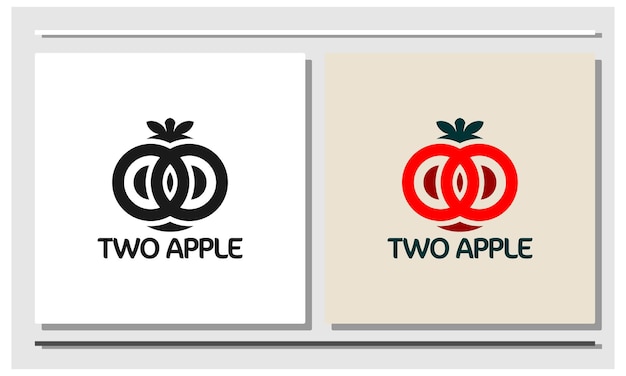 Zwei Apple-Logos Logo mit regelmäßigen Linien