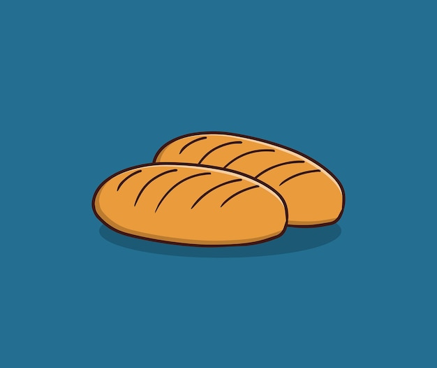 Zwei brötchen handzeichnung illustration