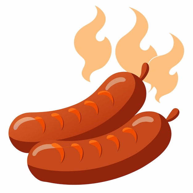 zwei Hotdogs sind in der Luft und einer trägt eine rote und braune Farbe