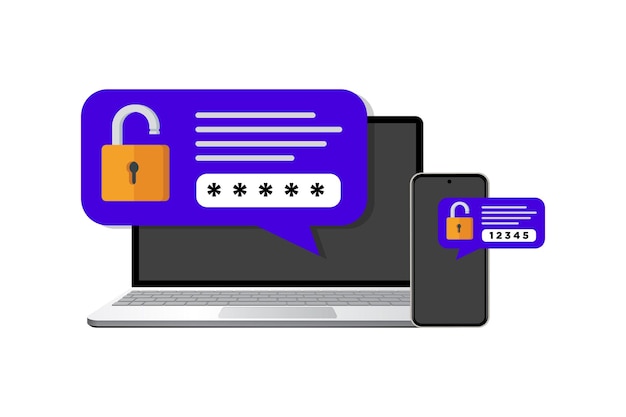 Zwei-Schritte-Authentifizierung Überprüfungs-Code-Nachricht auf dem Smartphone Benachrichtigung mit Code für sichere
