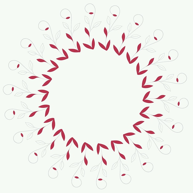 Zweigkreis Grenzrahmen Mandala