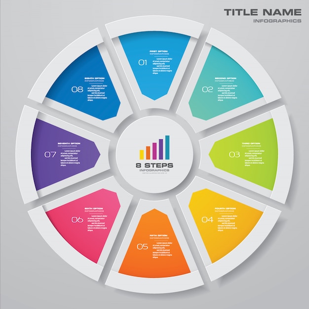 Zyklusdiagramm infografik für die datenpräsentation