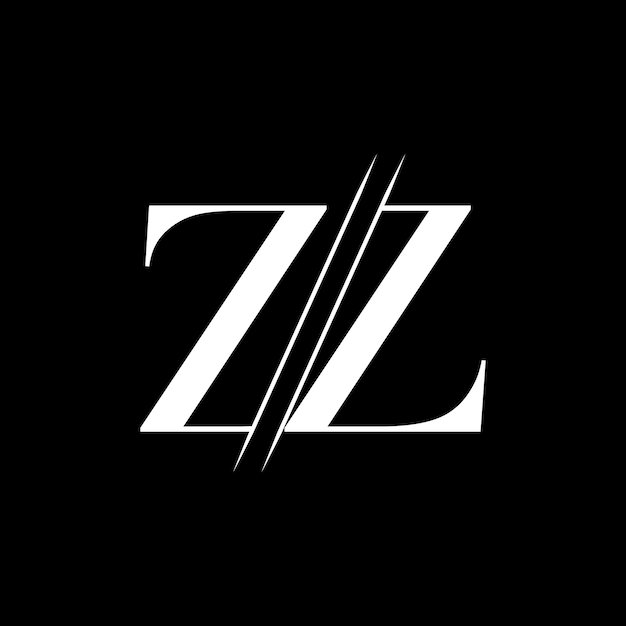 Zz-buchstaben-logo-design-vorlagenelemente zz-buchstaben-vektorlogo