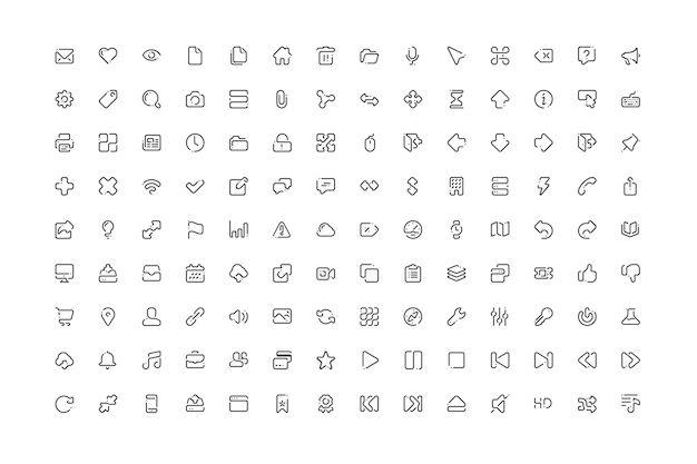 126 Significon Simple Icon Set Line vector universal Illustration of business concept