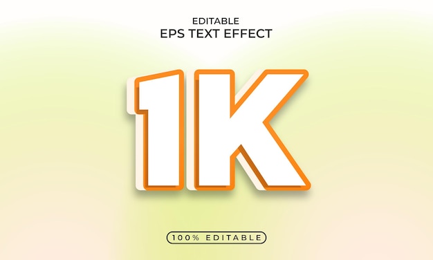 1k celebration text style effect template and editable 3d text effect design