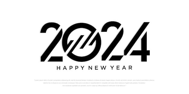 2024 happy new year logo text design 2024 number design template vector illustration
