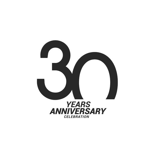 30 years anniversary celebration logotype
