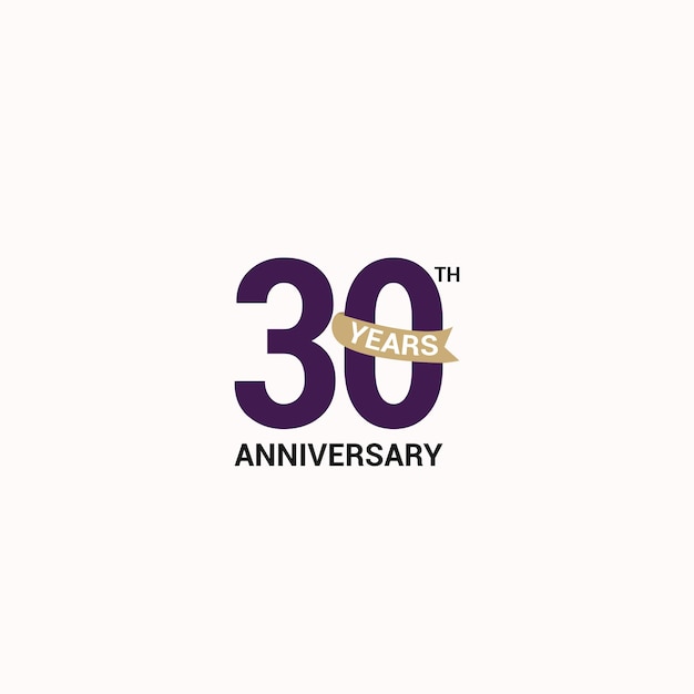30 years anniversary celebrations logo concept