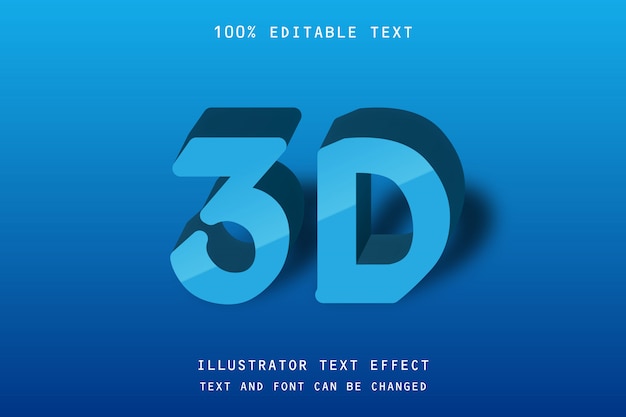 3d,3d editable text effect blue pattern modern shadow style