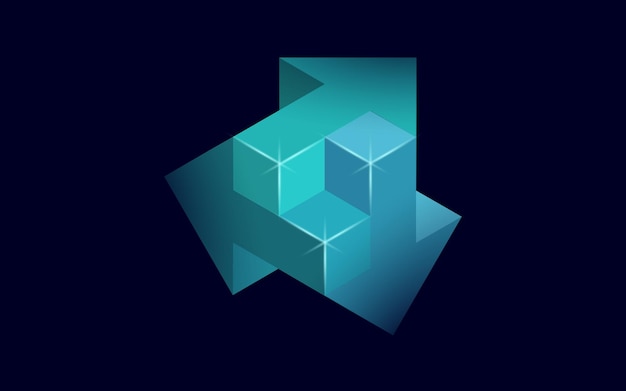 3D arrows brainstorm different way solutions concept