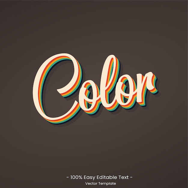 3d editable text effect template