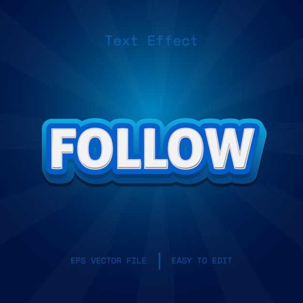 3d follow text effect