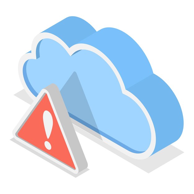 3D Isometric Flat Icon Set Cloud Technologies Item 4